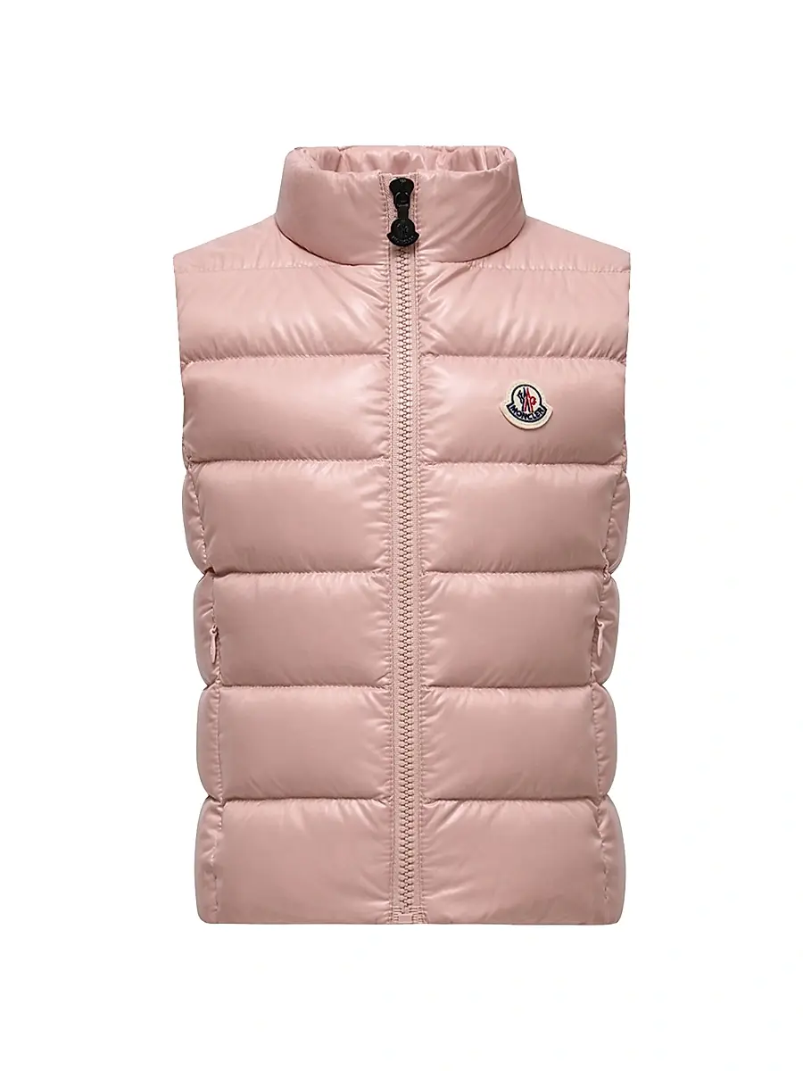 Moncler Little Girl's & Girl's Ghany Zip Up Vest - Pink | Image 1 Moncler Little Girl's & Girl's Ghany Zip Up Vest - Pink | Image 1
