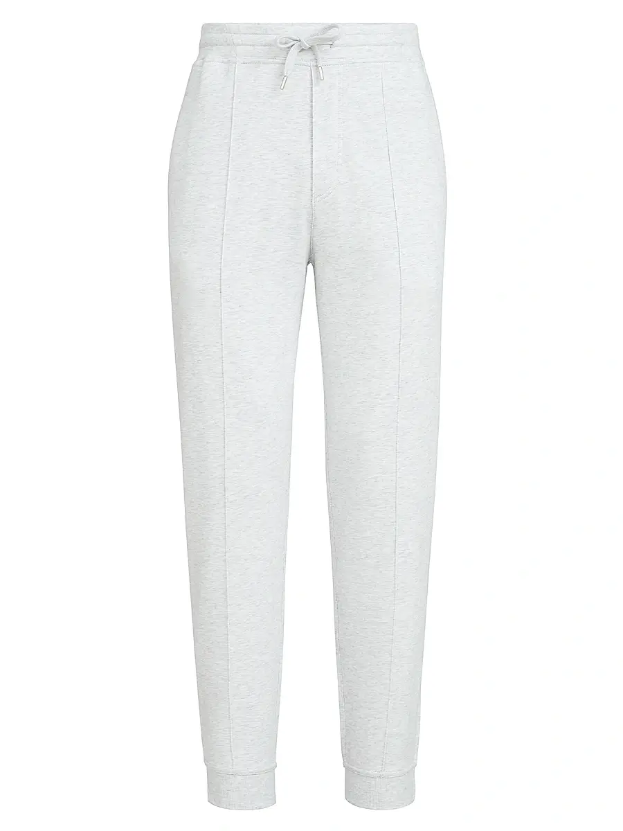 Brunello Cucinelli Men's Techno Cotton French Terry Trousers with Crête Detail - Black | Thumbnail 13 Brunello Cucinelli Men's Techno Cotton French Terry Trousers with Crête Detail - Black | Thumbnail 13