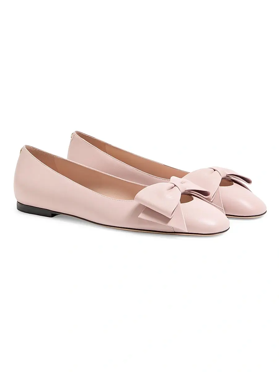Valentino Women's Bowow Kidskin Ballerinas | Thumbnail 2