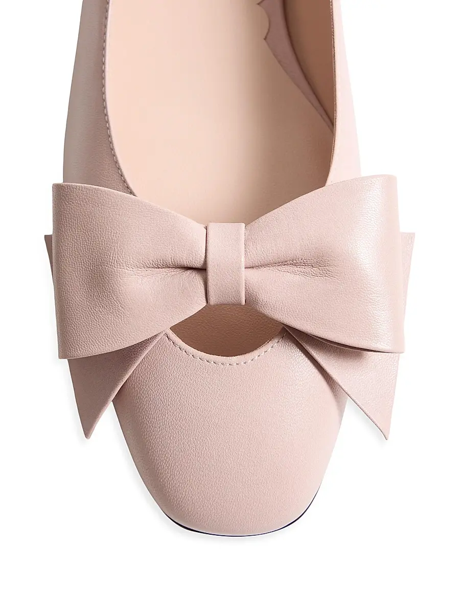 Valentino Women's Bowow Kidskin Ballerinas | Thumbnail 5