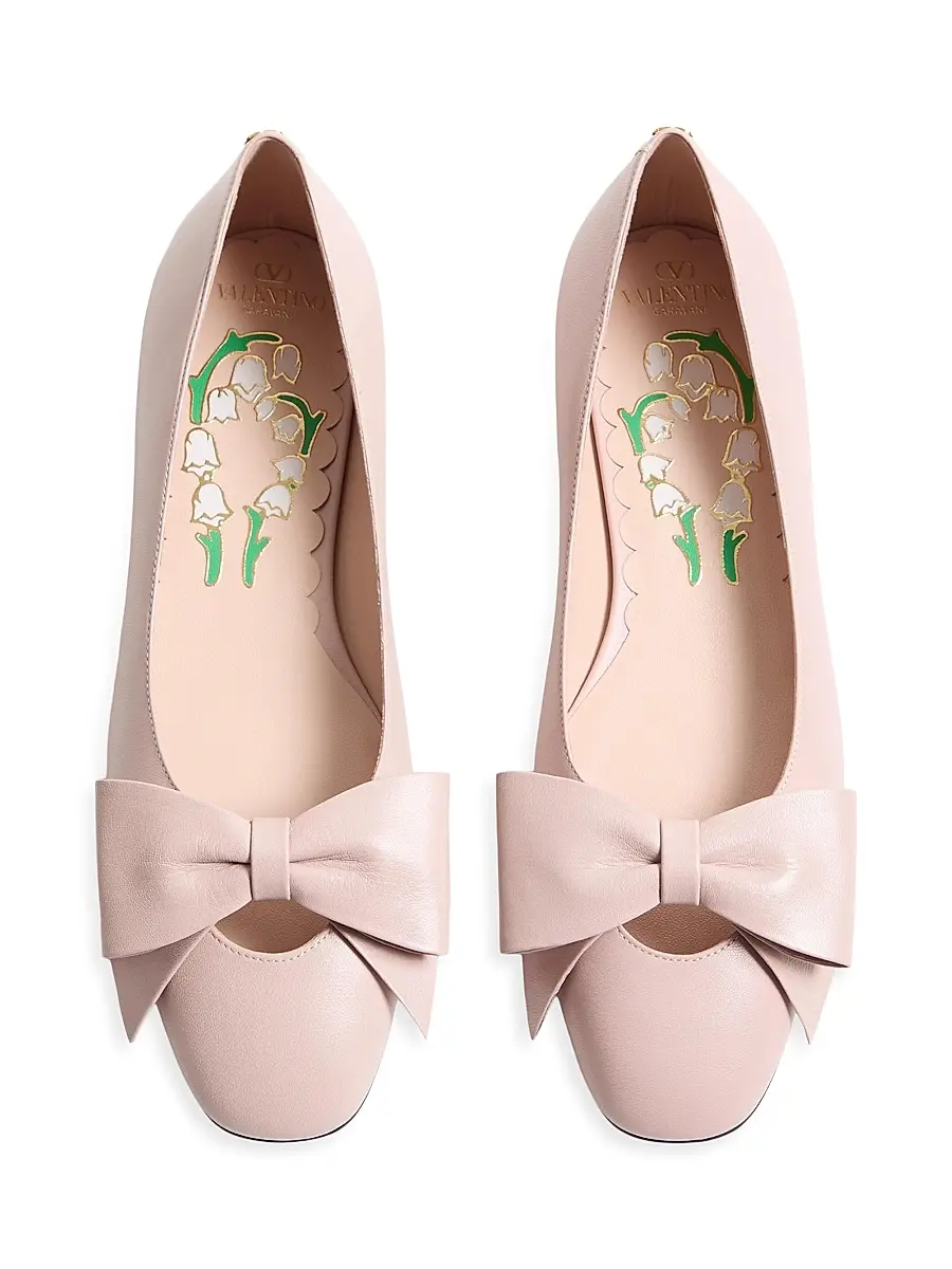 Valentino Women's Bowow Kidskin Ballerinas | Thumbnail 6