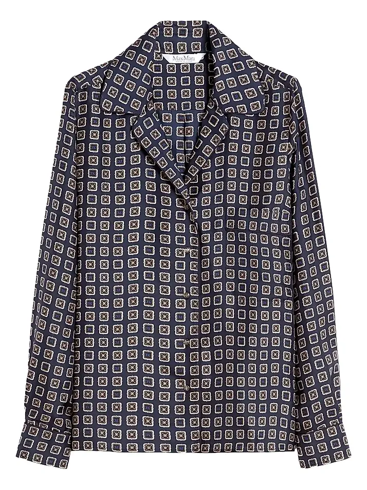 Women's Semi Fitted Printed Silk Shirt Women's Semi Fitted Printed Silk Shirt
