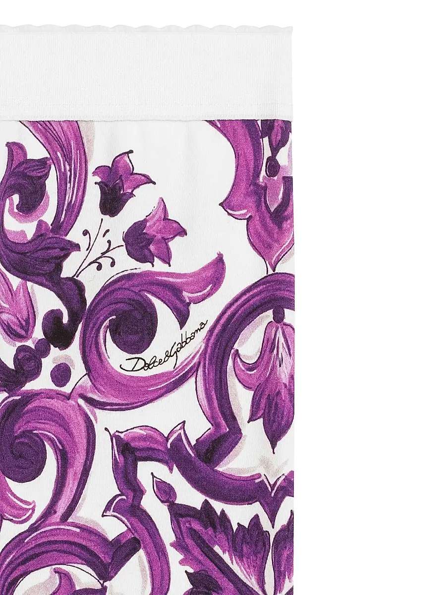 Dolce & Gabbana Girl's Little Girl's & Girl's Paisley Print Jersey Leggings | Thumbnail 4
