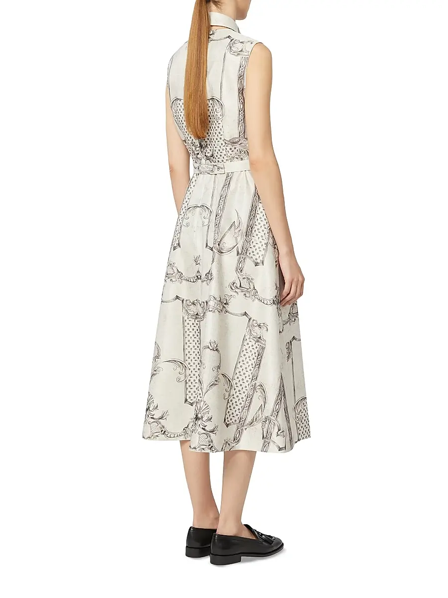 Max Mara Women's Printed Mikado Shirt Dress | Thumbnail 3 Max Mara Women's Printed Mikado Shirt Dress | Thumbnail 3