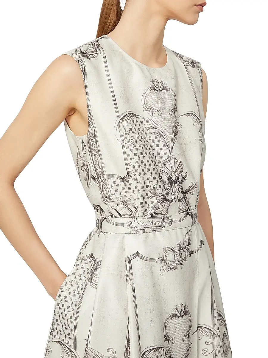 Max Mara Women's Printed Mikado Shirt Dress | Thumbnail 5 Max Mara Women's Printed Mikado Shirt Dress | Thumbnail 5