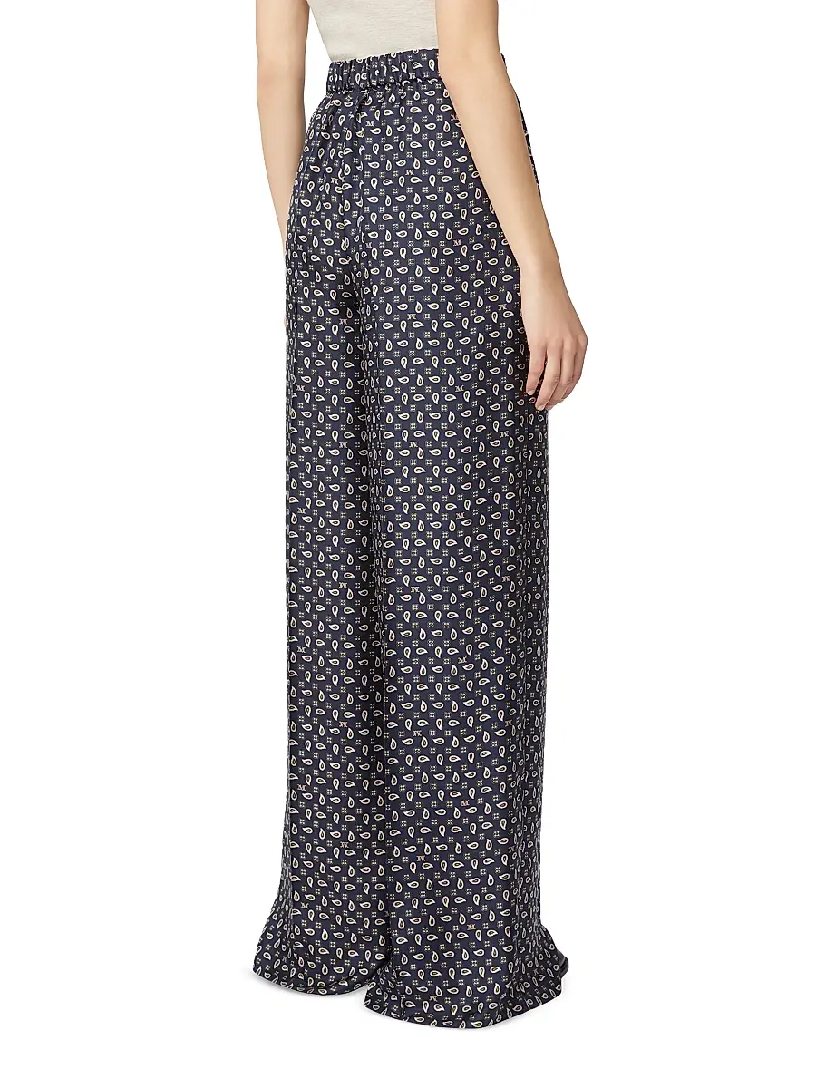 Max Mara Women's Printed Silk Trousers | Thumbnail 3