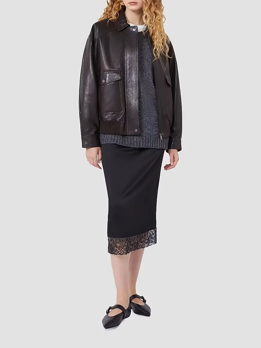 Weekend Max Mara Women's Washed Satin Skirt | Thumbnail 3