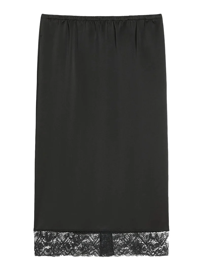 Women's Washed Satin Skirt