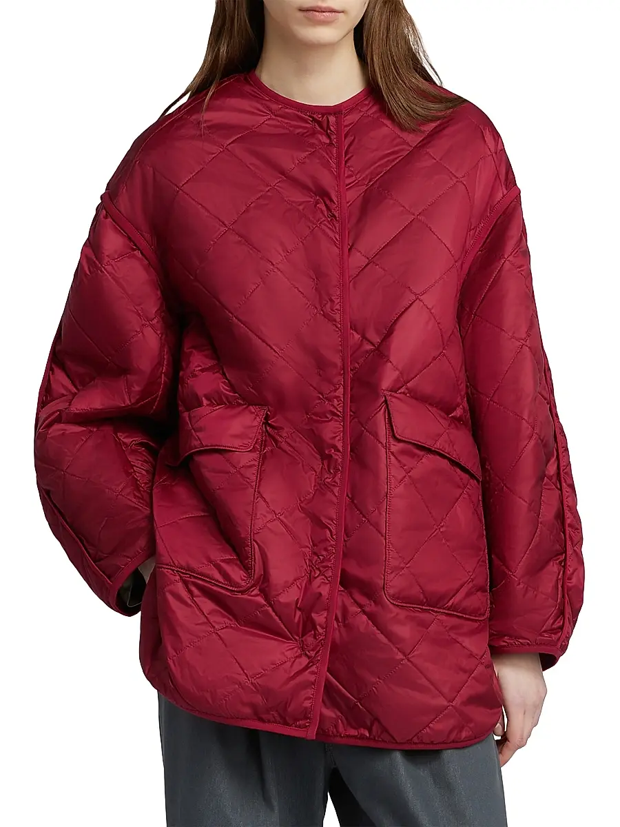 MM Max Mara Women's Quilted Nylon Overshirt | Thumbnail 2