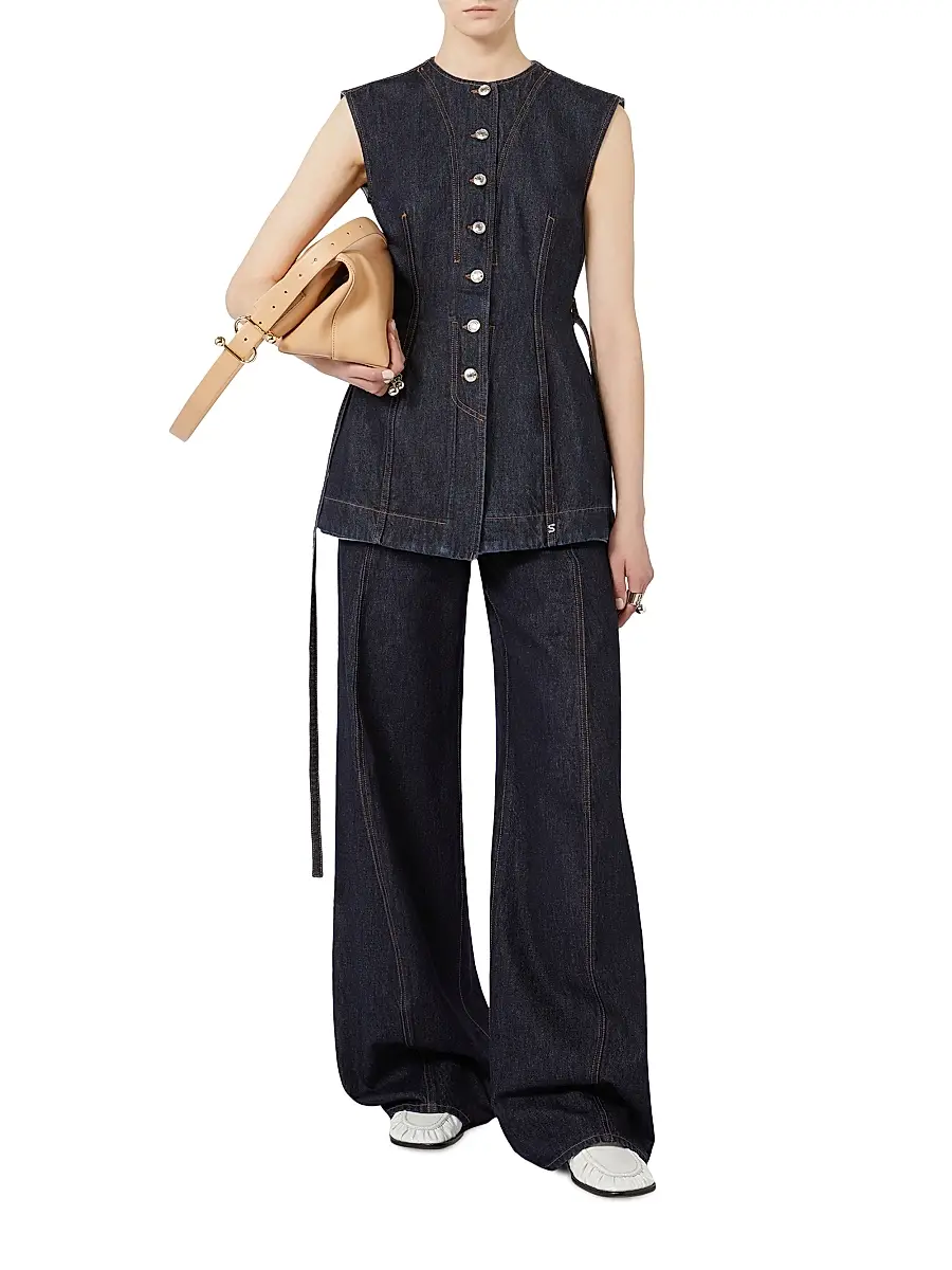 Sportmax Women's Oversized Low Rise Trousers - Midnightblue | Thumbnail 5 Sportmax Women's Oversized Low Rise Trousers - Midnightblue | Thumbnail 5