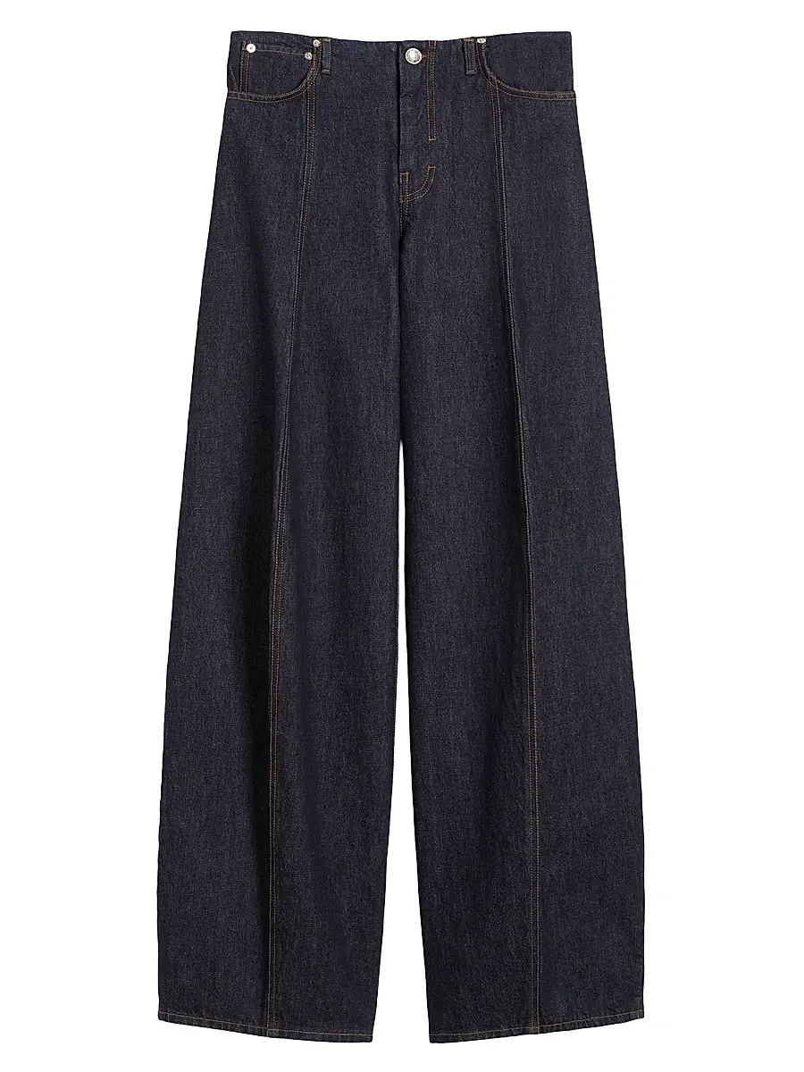 Women's Oversized Low Rise Trousers - Midnightblue Women's Oversized Low Rise Trousers - Midnightblue