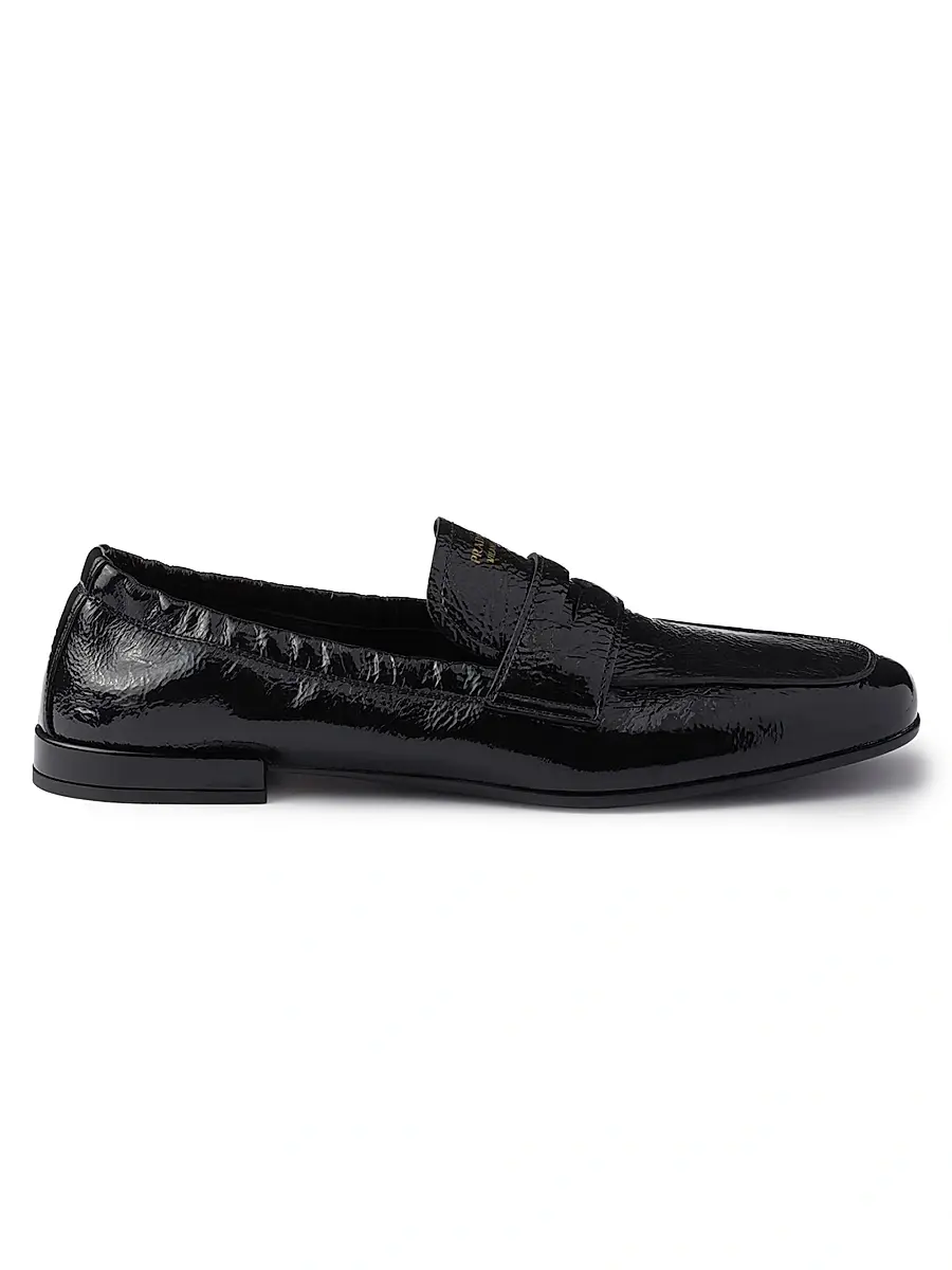 Prada Women's Shuffle Patent Leather Loafers - Black | Image 1 Prada Women's Shuffle Patent Leather Loafers - Black | Image 1