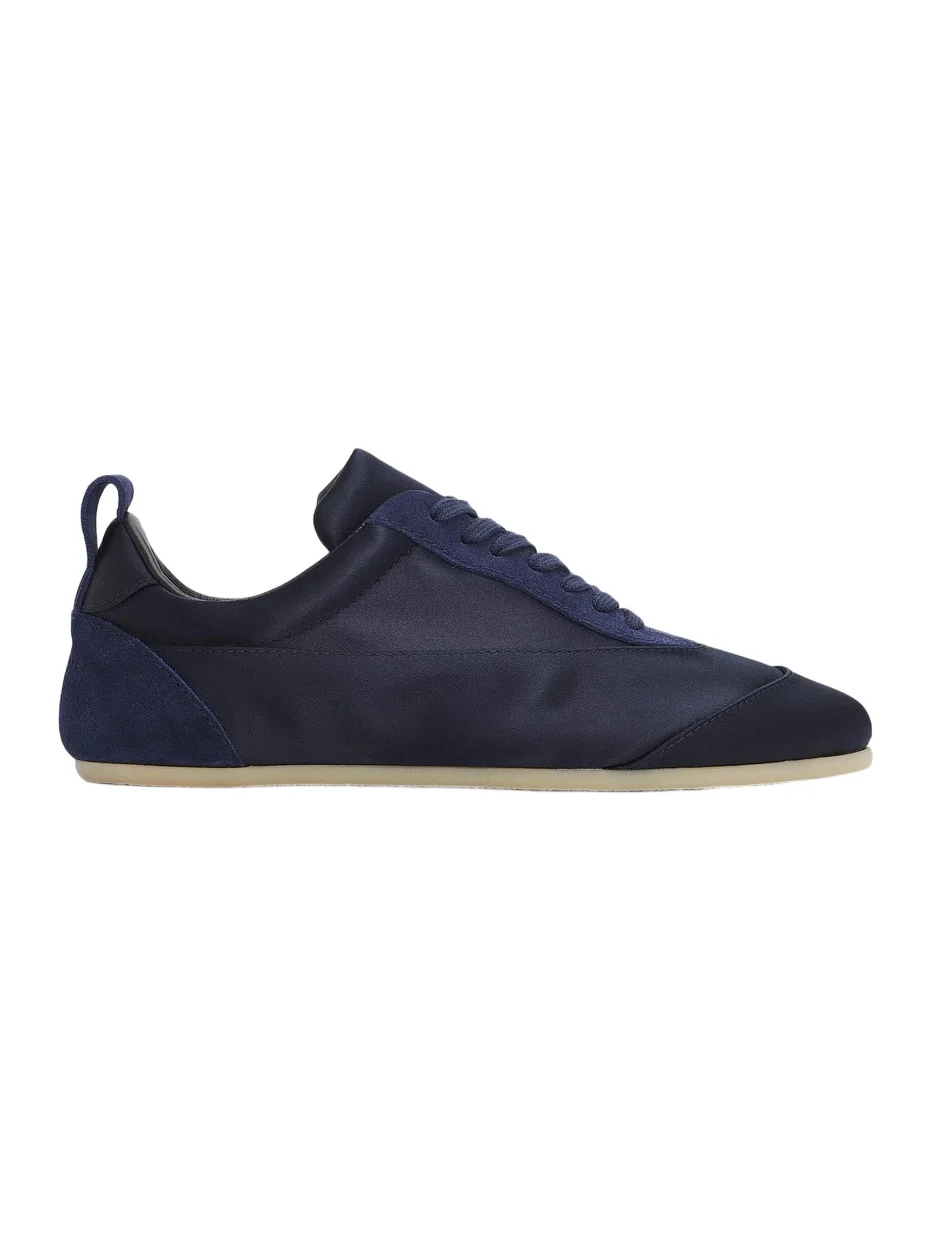 Women's Panelled Satin Low-Top Sneakers