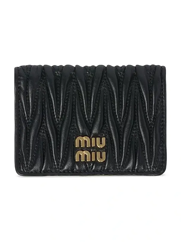 Women's Matelassé Nappa Leather Card Holder
