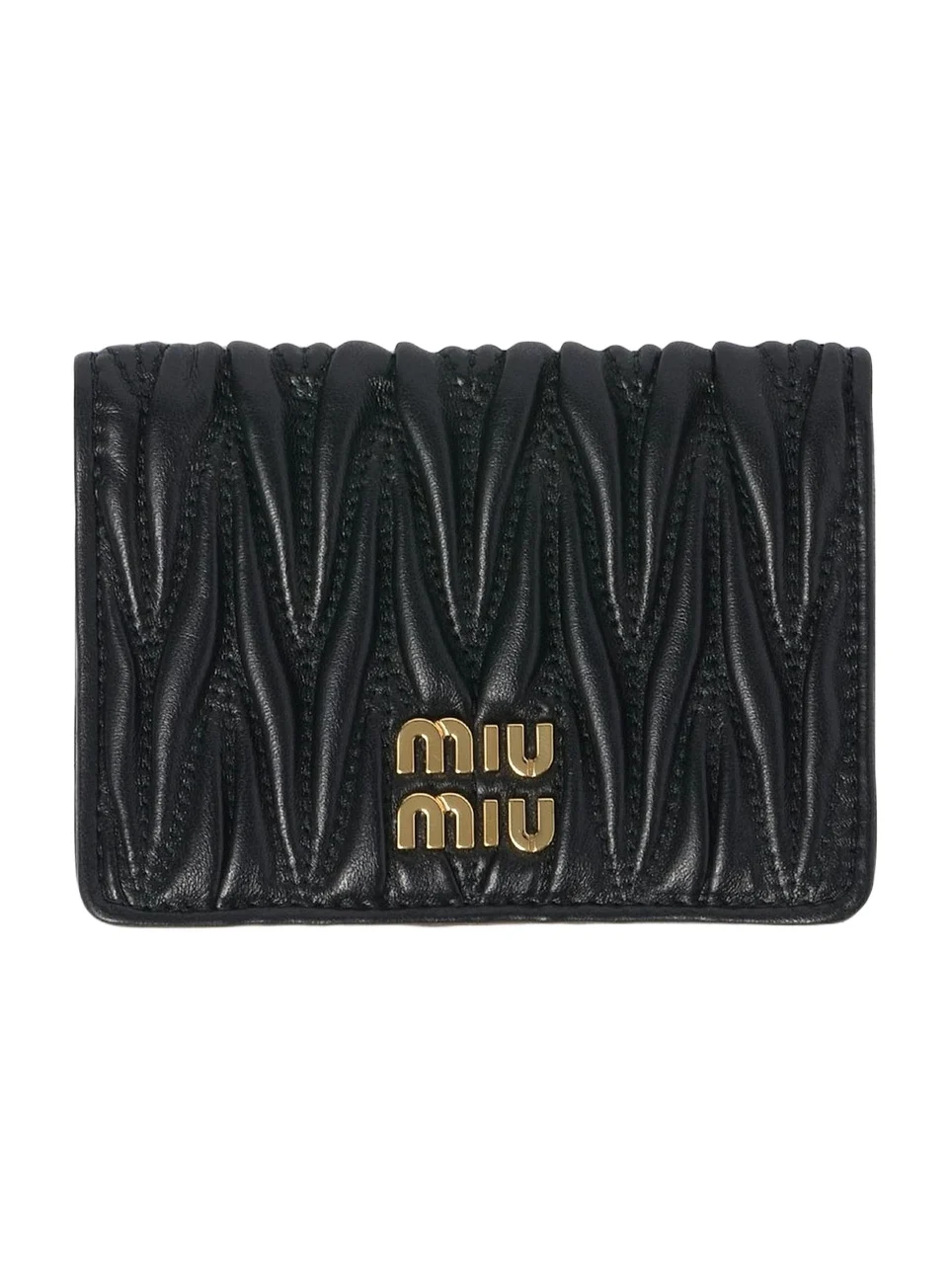 Miu Miu Women's Matelassé Nappa Leather Card Holder