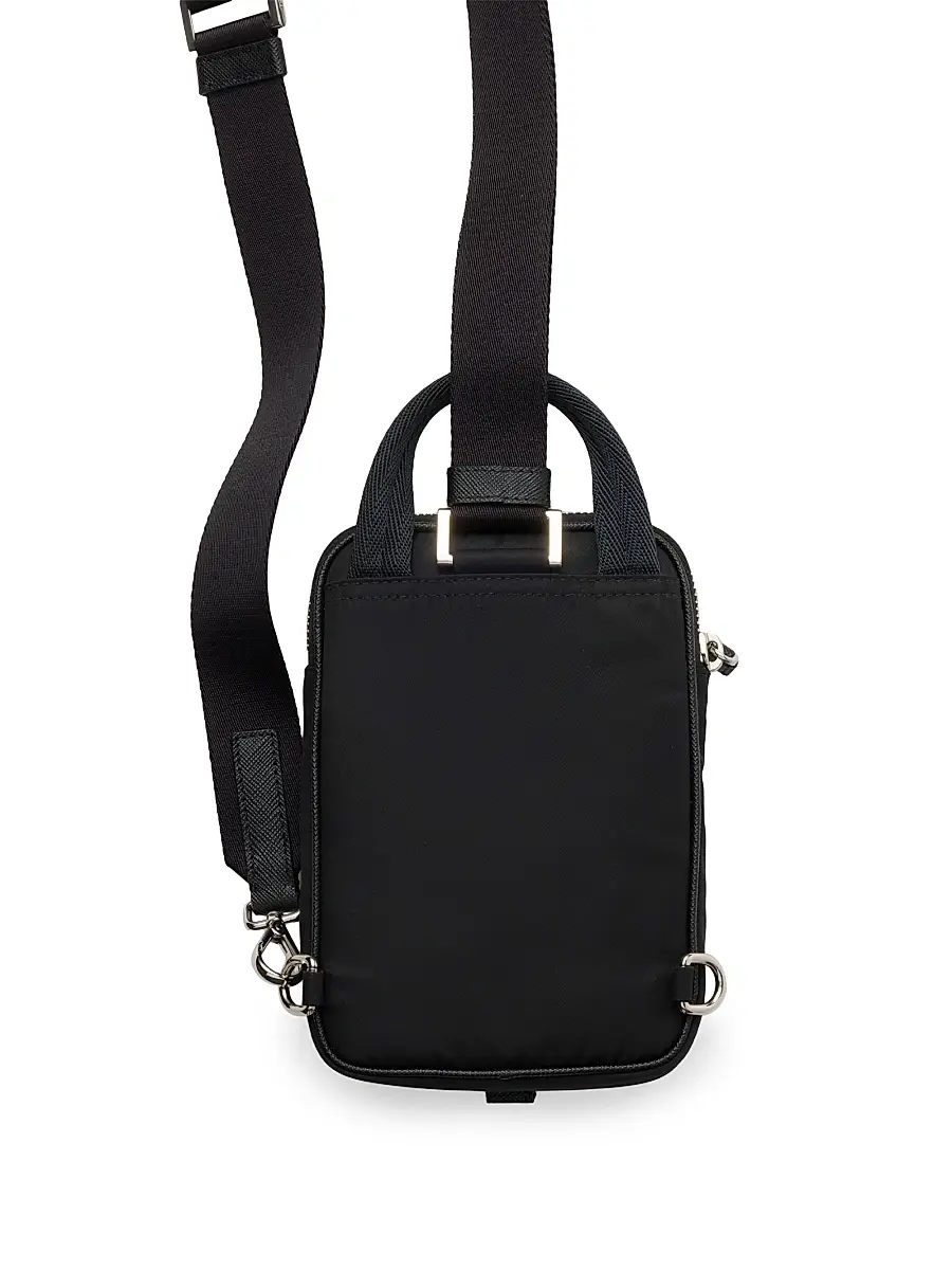 Prada Men's Re-Nylon and Saffiano Leather Smartphone Case | Thumbnail 2 Prada Men's Re-Nylon and Saffiano Leather Smartphone Case | Thumbnail 2