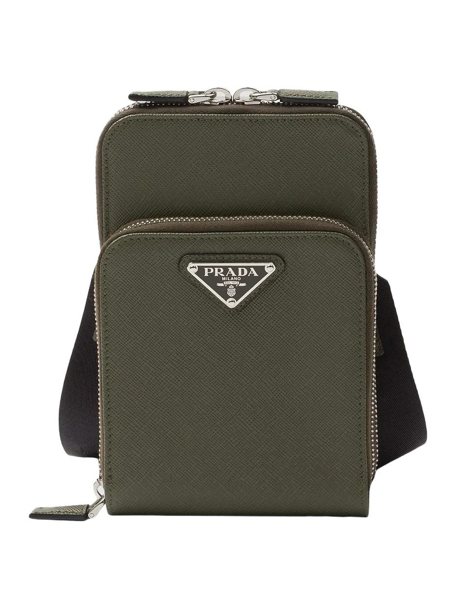 Men's Saffiano Leather Smartphone Case Men's Saffiano Leather Smartphone Case