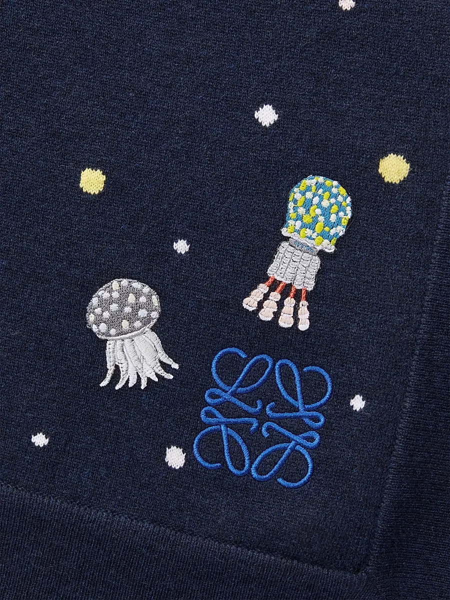 Loewe Unisex Deep Sea Cashmere Baby Blanket | Thumbnail 3 Loewe Unisex Deep Sea Cashmere Baby Blanket | Thumbnail 3