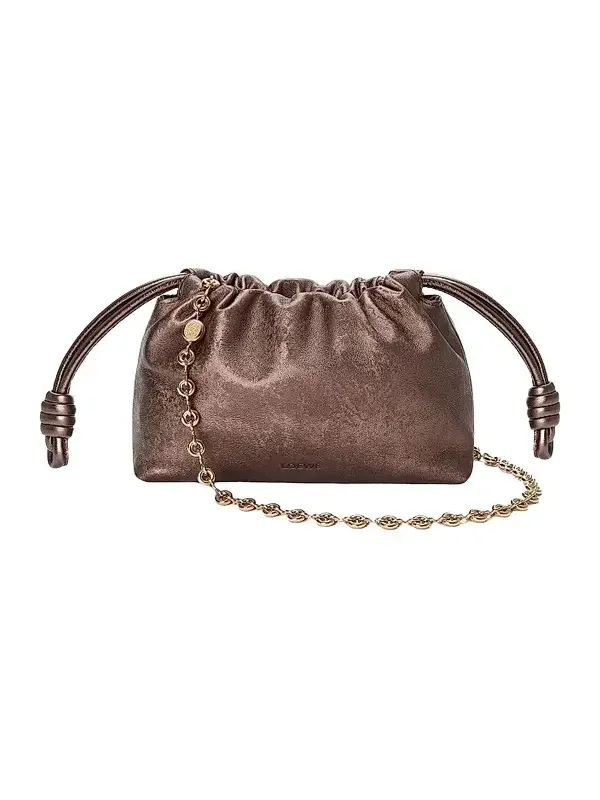 Women's Mini Flamenco Metallic Leather Clutch Women's Mini Flamenco Metallic Leather Clutch