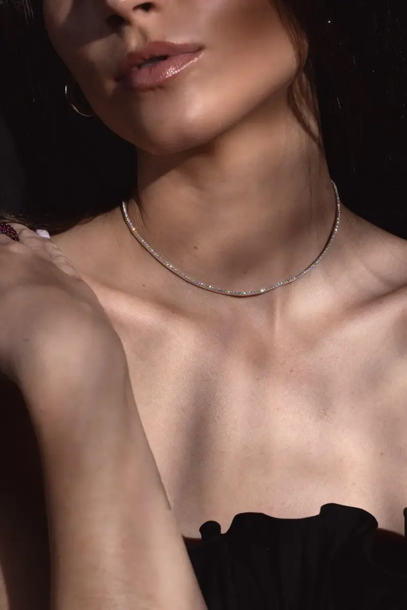 SIDNEY GARBER Full Diamond Necklace - 15in | Thumbnail 4
