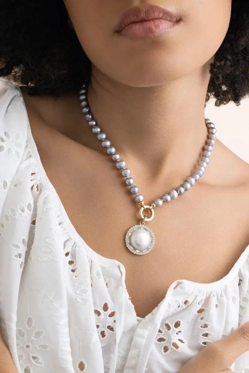 Storrow Grey Freshwater Pearl Necklace | Thumbnail 2 Storrow Grey Freshwater Pearl Necklace | Thumbnail 2