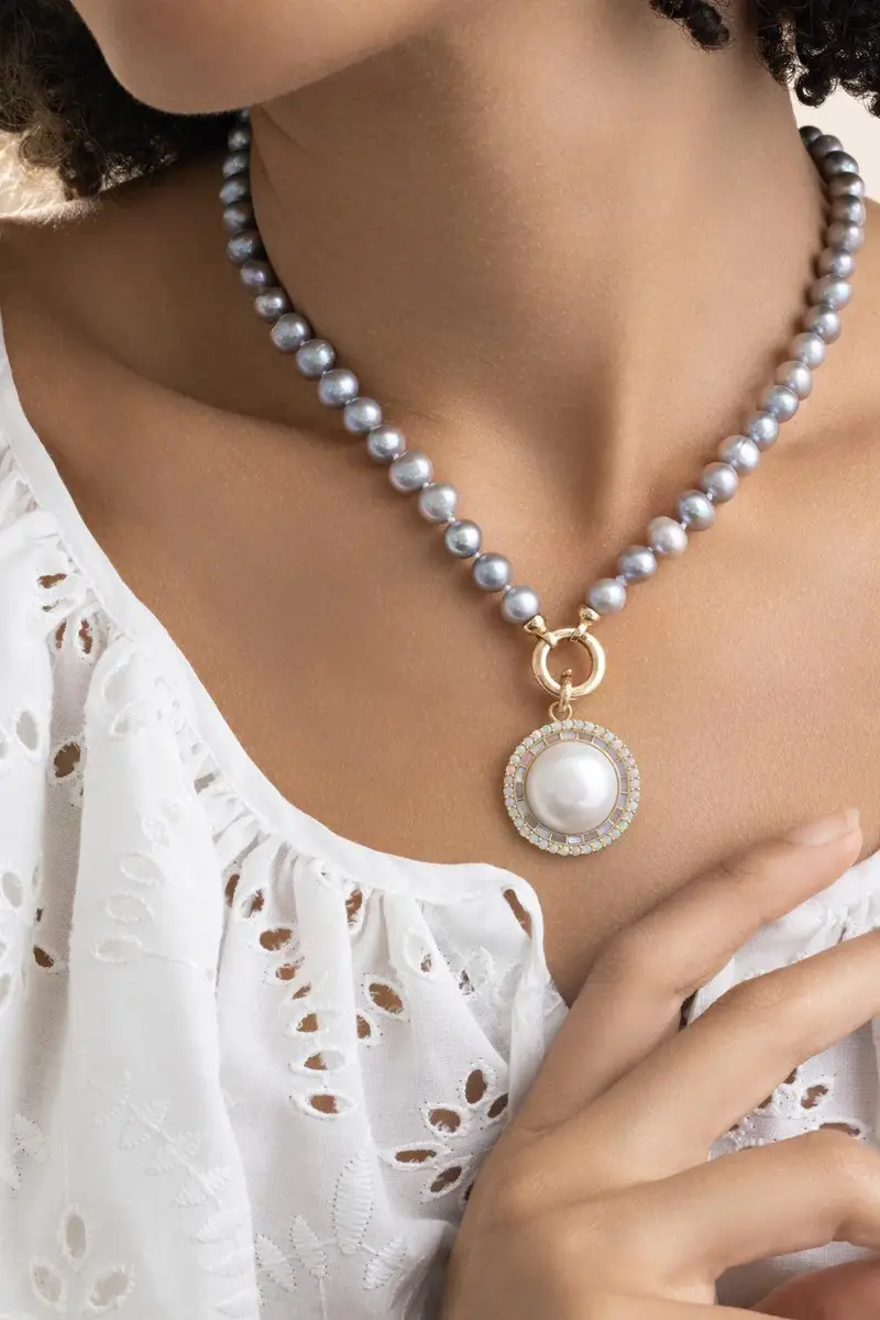 Storrow Grey Freshwater Pearl Necklace | Thumbnail 3 Storrow Grey Freshwater Pearl Necklace | Thumbnail 3