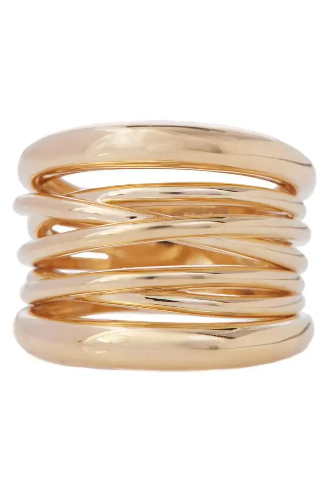 SIDNEY GARBER Polished Scribble Band Ring - Yellow Gold | Image 1 SIDNEY GARBER Polished Scribble Band Ring - Yellow Gold | Image 1
