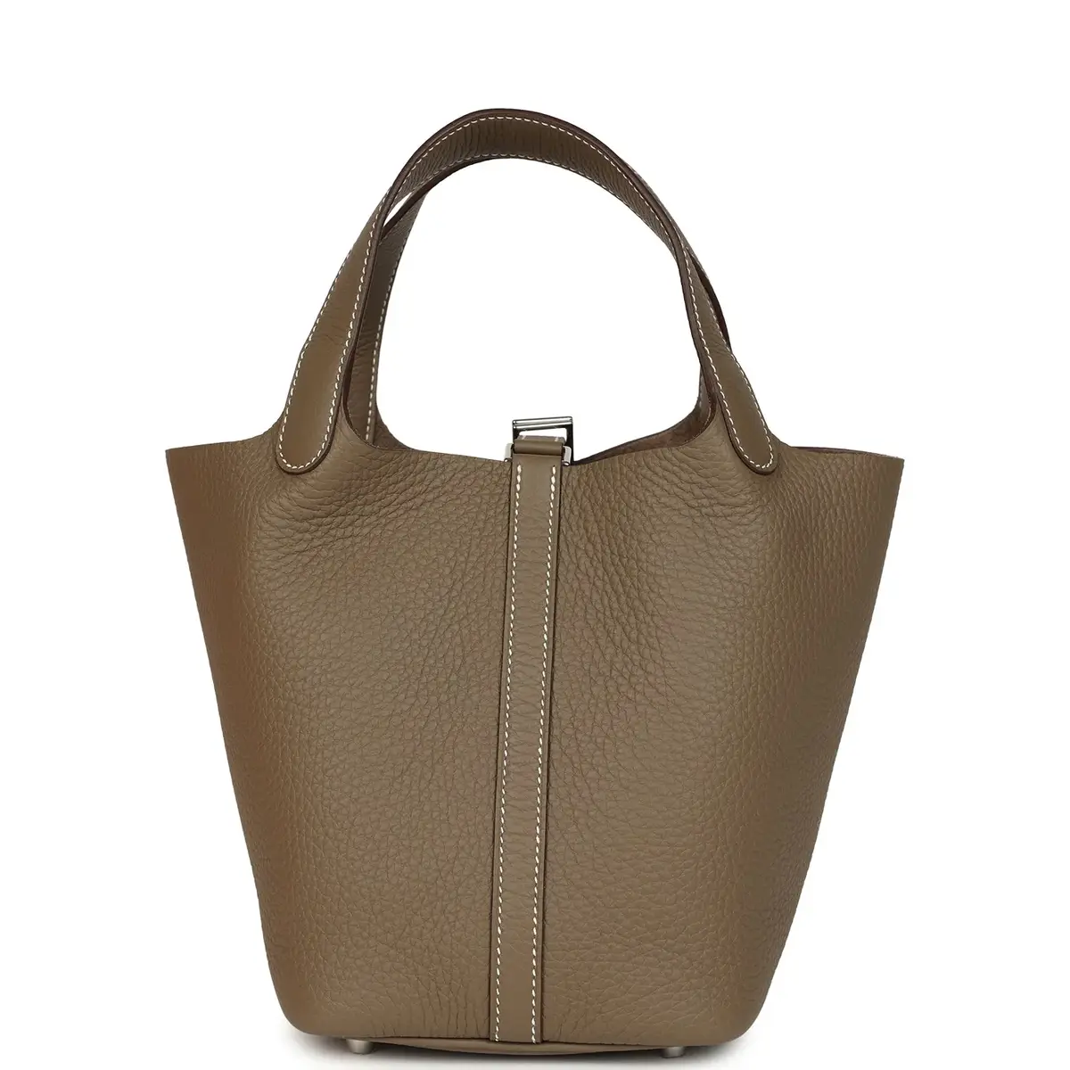 HERMÈS Hermes Picotin Lock 18 Etoupe Clemence Palladium Hardware | Thumbnail 5 HERMÈS Hermes Picotin Lock 18 Etoupe Clemence Palladium Hardware | Thumbnail 5