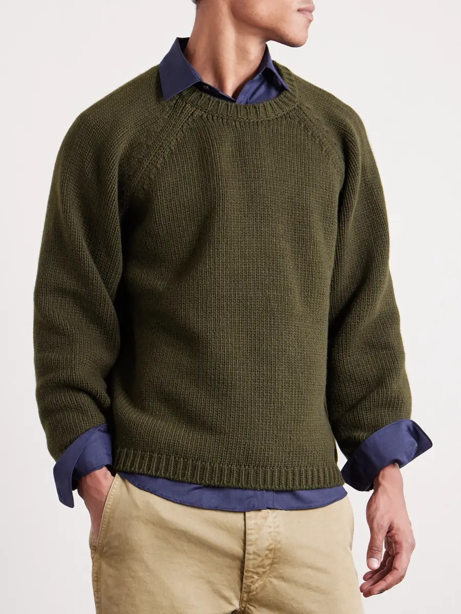 BODE Ribbed-Knit Cashmere Sweater - Men | Thumbnail 6 BODE Ribbed-Knit Cashmere Sweater - Men | Thumbnail 6