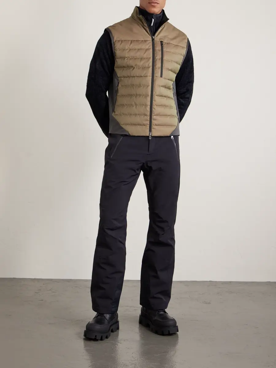 Sease Intrepid Shell-Trimmed Quilted Herringbone Virgin Wool Down Gilet - Men | Thumbnail 2
