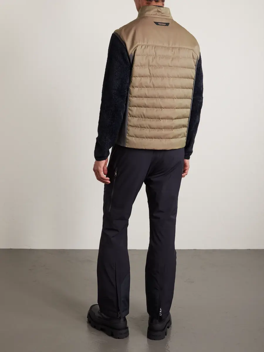 Sease Intrepid Shell-Trimmed Quilted Herringbone Virgin Wool Down Gilet - Men | Thumbnail 4