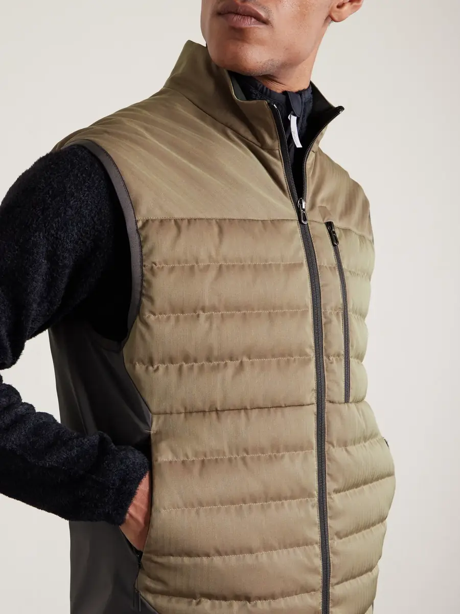 Sease Intrepid Shell-Trimmed Quilted Herringbone Virgin Wool Down Gilet - Men | Thumbnail 5