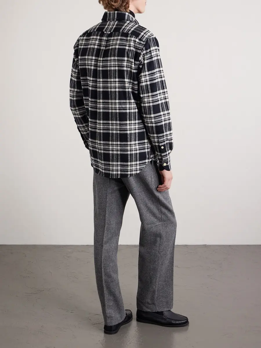 Drake's Checked Cotton-Flannel Shirt - Men | Thumbnail 4