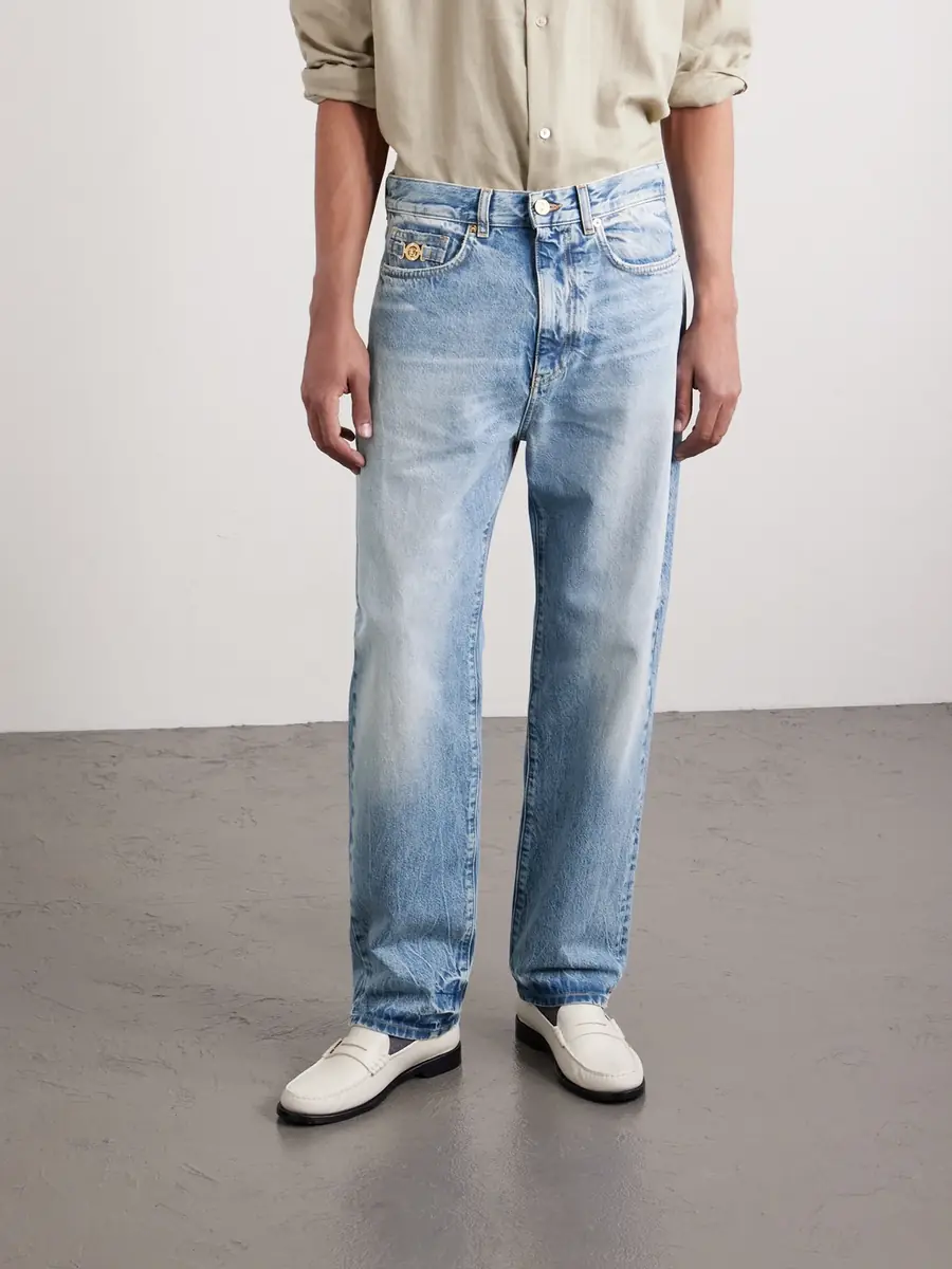 Versace Embellished Straight-Leg Jeans - Men | Thumbnail 3 Versace Embellished Straight-Leg Jeans - Men | Thumbnail 3