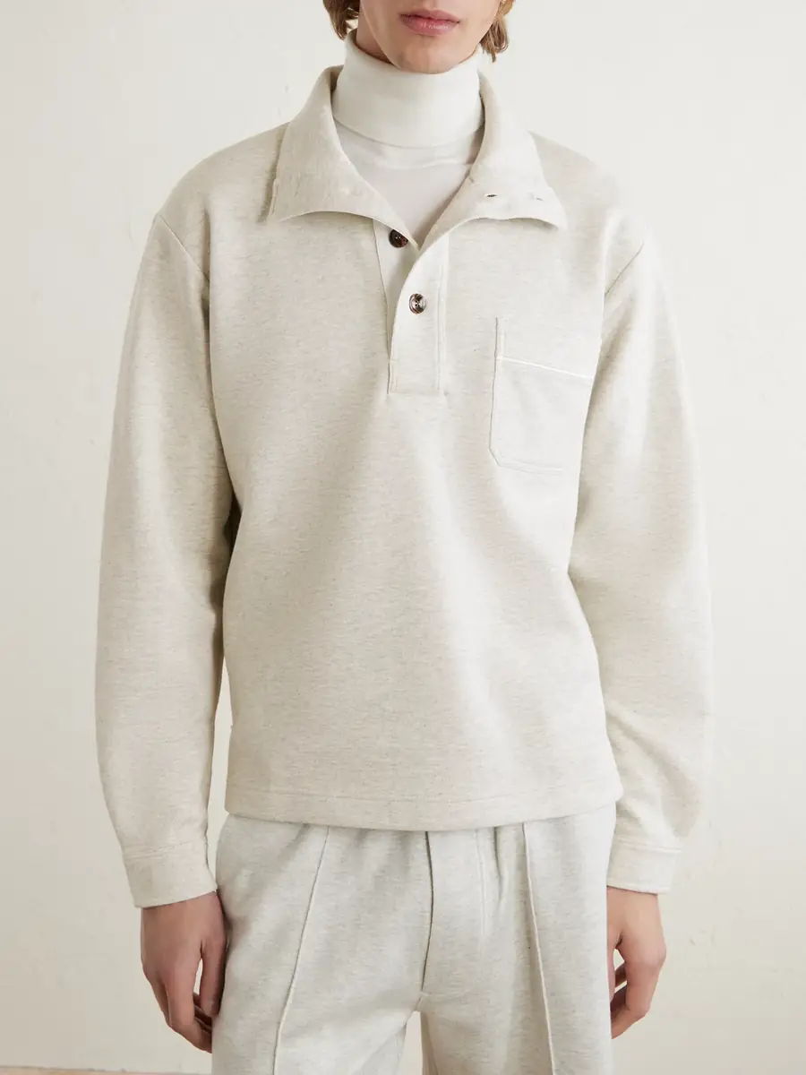 Tom Ford Cotton, Silk and Cashmere-Blend Sweatshirt - Men | Thumbnail 3 Tom Ford Cotton, Silk and Cashmere-Blend Sweatshirt - Men | Thumbnail 3