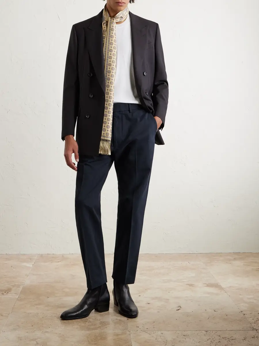 Tom Ford Straight-Leg Cotton-Drill Trousers - Men | Thumbnail 2
