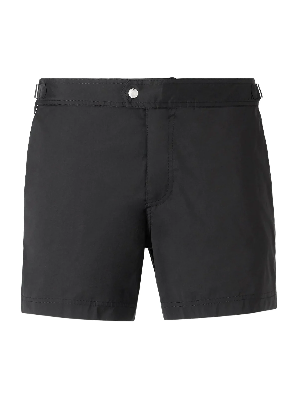 Straight-Leg Mid-Length Piped Swim Shorts - Men Straight-Leg Mid-Length Piped Swim Shorts - Men
