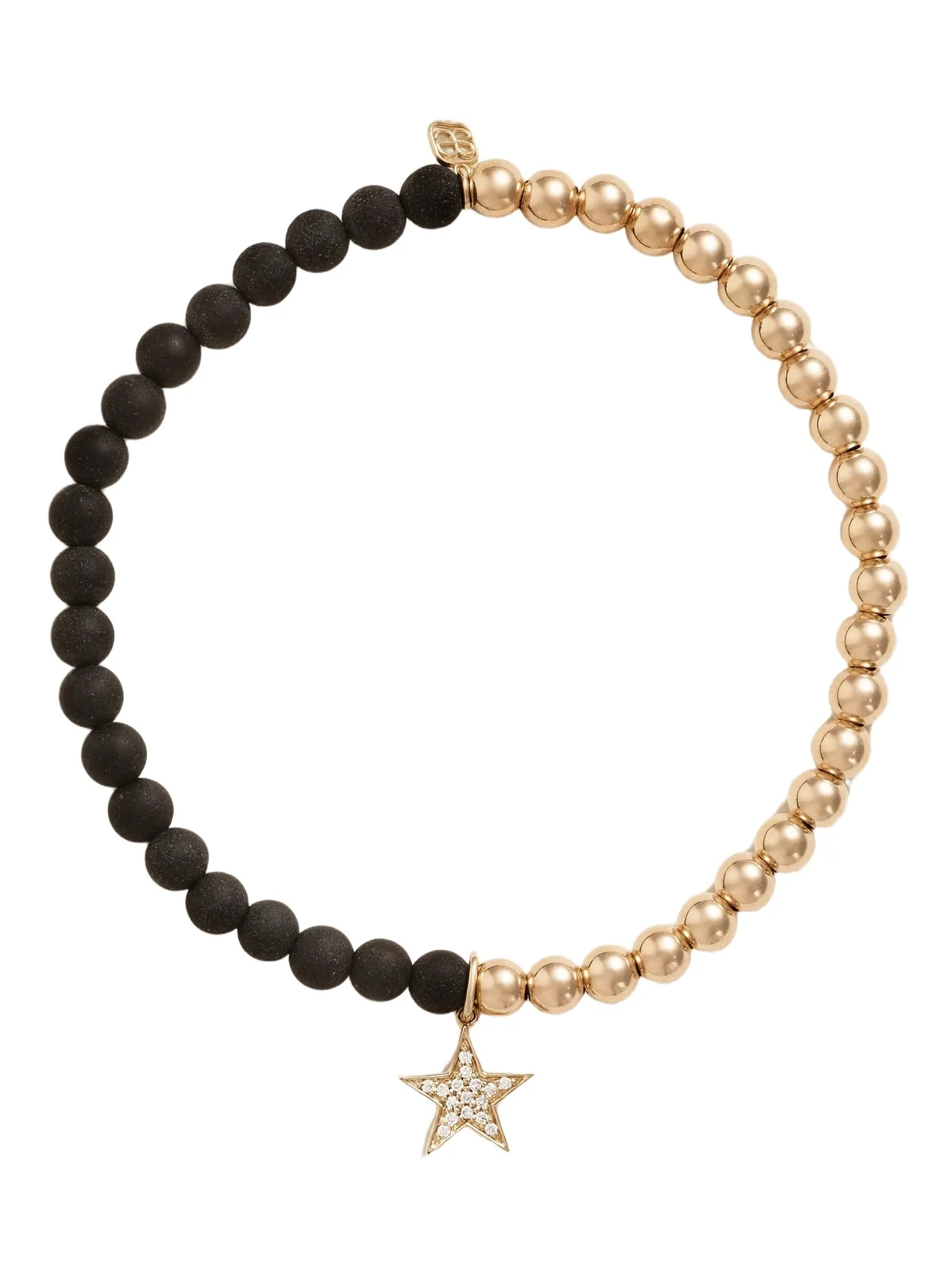 Star Charm 14-karat Gold, Onyx And Diamond Bracelet Star Charm 14-karat Gold, Onyx And Diamond Bracelet