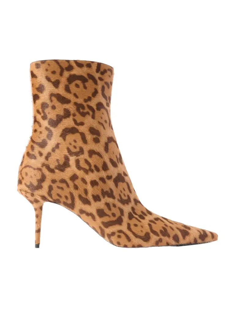 Saint Laurent Ashley Leopard-print Calf Hair Ankle Boots | Image 1 Saint Laurent Ashley Leopard-print Calf Hair Ankle Boots | Image 1