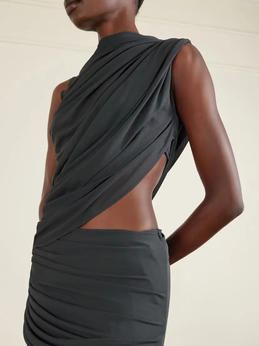 Proenza Schouler Irma Ruched Pleated Jersey Maxi Dress | Thumbnail 4