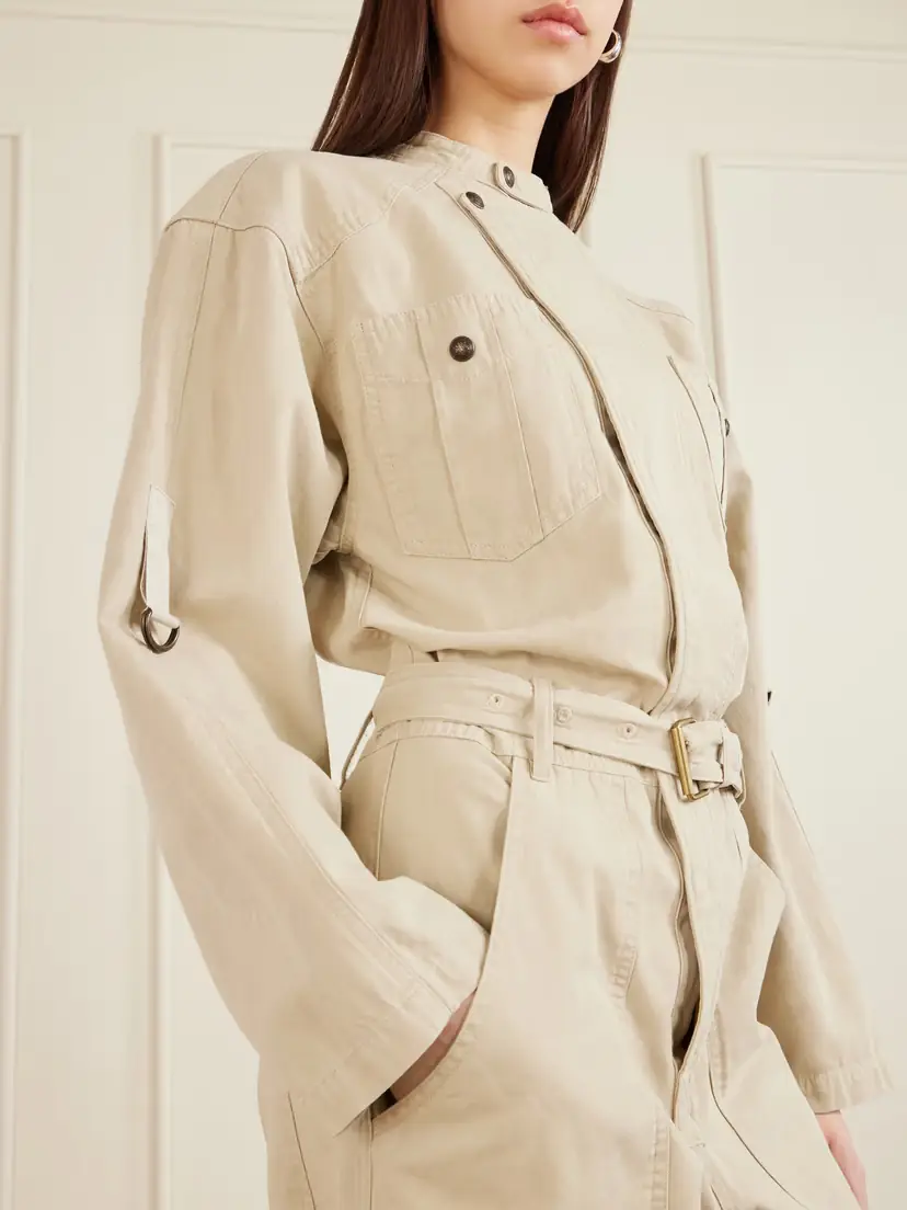 Marant Étoile Nessime Belted Cotton And Linen-blend Jumpsuit | Thumbnail 5