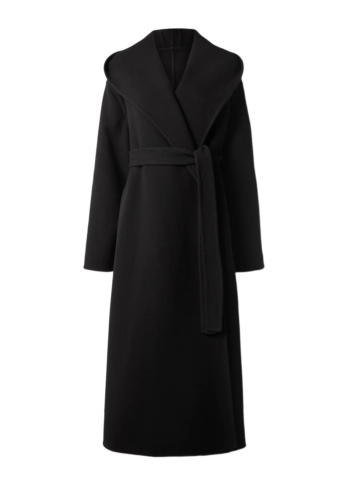 Hooded Belted Wool Coat Hooded Belted Wool Coat