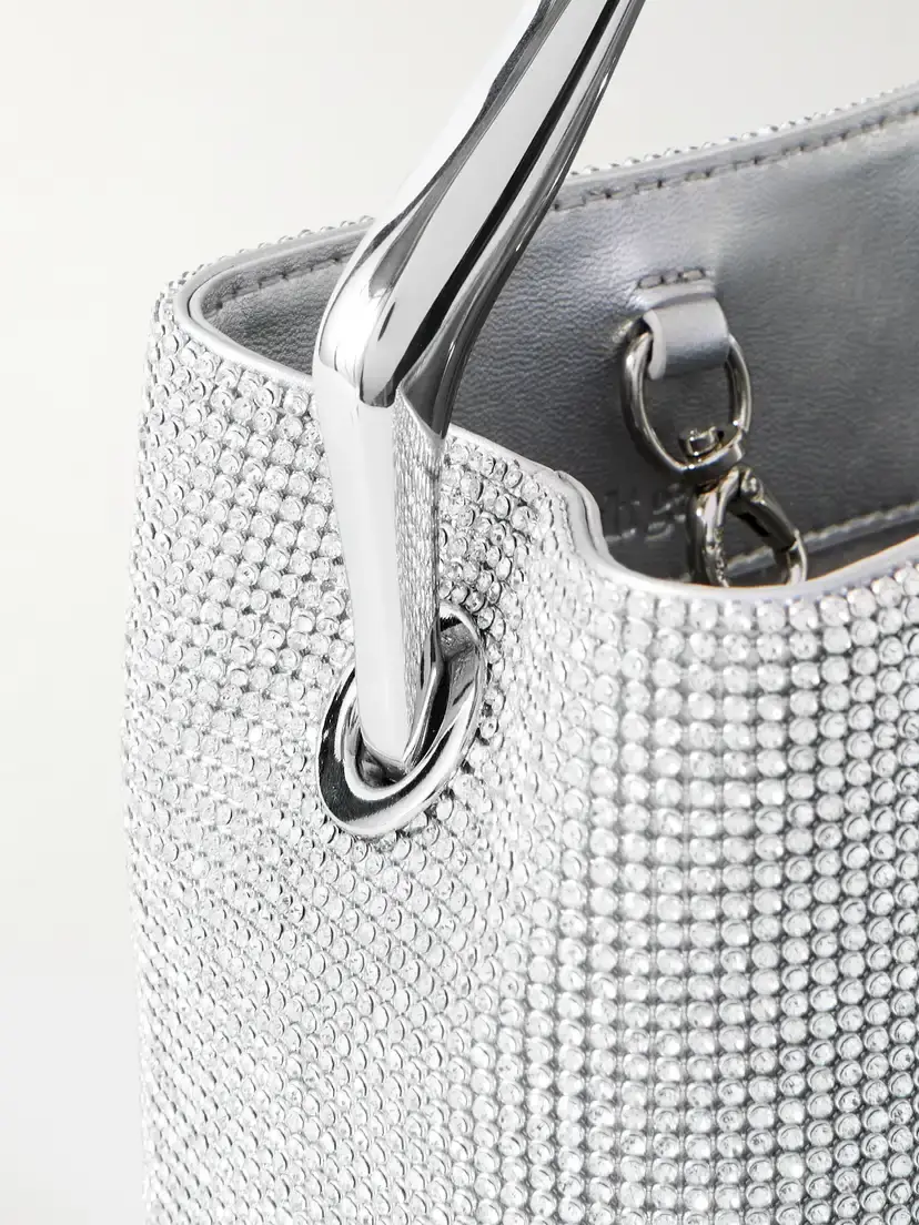 Cult Gaia Solene Mini Crystal-embellished Metallic Leather Tote | Thumbnail 4 Cult Gaia Solene Mini Crystal-embellished Metallic Leather Tote | Thumbnail 4