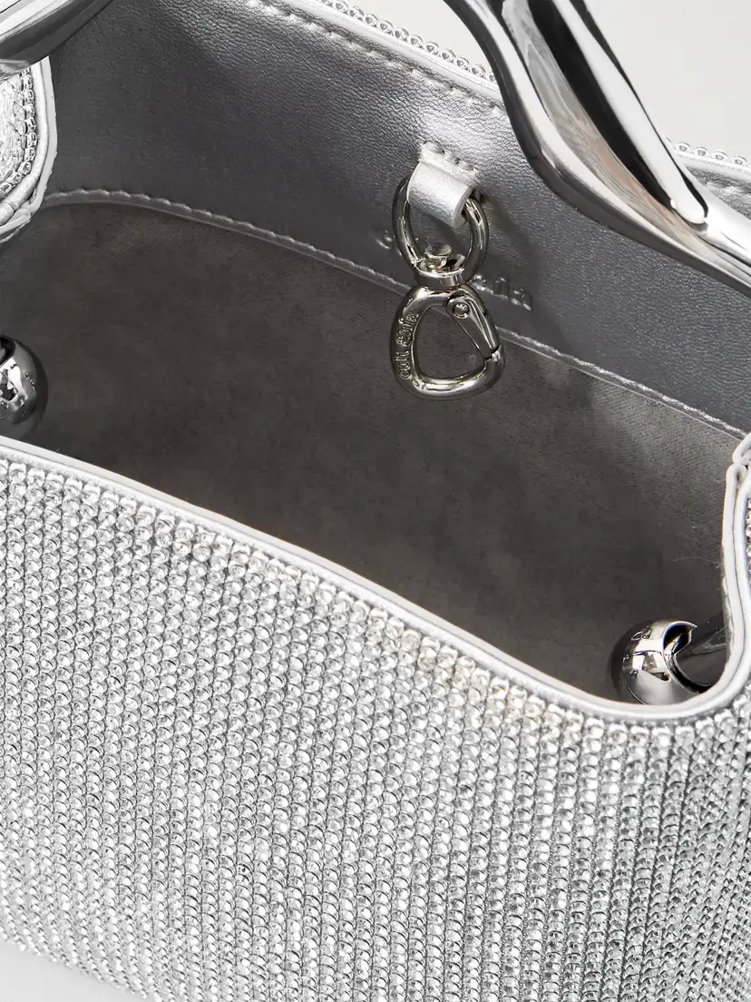 Cult Gaia Solene Mini Crystal-embellished Metallic Leather Tote | Thumbnail 5 Cult Gaia Solene Mini Crystal-embellished Metallic Leather Tote | Thumbnail 5