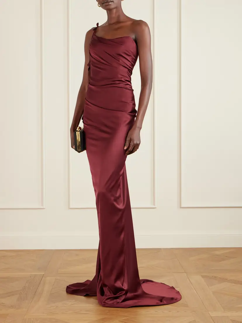 Marmar Halim Embellished Draped Satin Bustier Gown | Thumbnail 2 Marmar Halim Embellished Draped Satin Bustier Gown | Thumbnail 2
