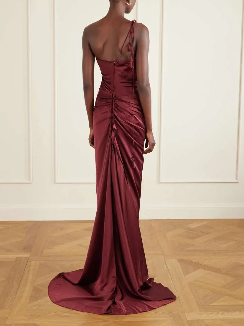 Marmar Halim Embellished Draped Satin Bustier Gown | Thumbnail 3 Marmar Halim Embellished Draped Satin Bustier Gown | Thumbnail 3
