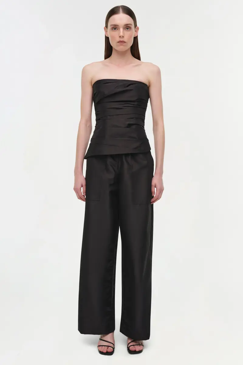 Simkhai Emerson Ruched Taffeta Bustier Top | Thumbnail 6 Simkhai Emerson Ruched Taffeta Bustier Top | Thumbnail 6