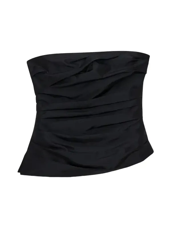 Emerson Ruched Taffeta Bustier Top Emerson Ruched Taffeta Bustier Top