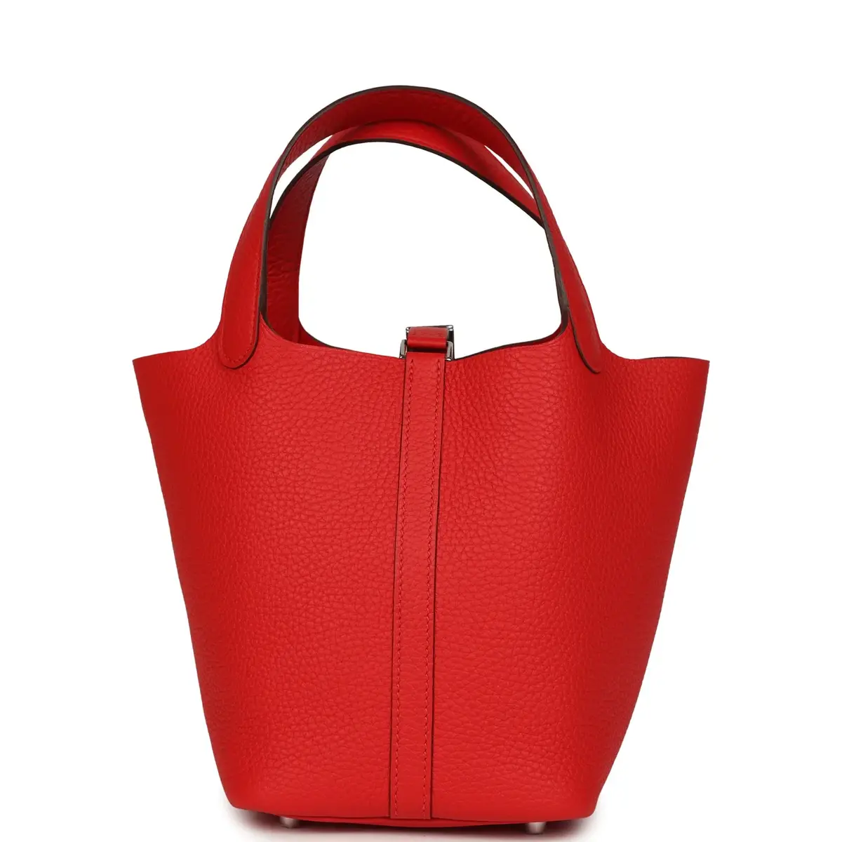 HERMÈS Hermes Picotin Lock 18 Rouge de Coeur Clemence Palladium Hardware | Thumbnail 4