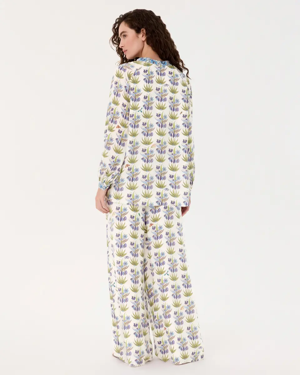Emporio Sirenuse Ilizia Blouse in Celestine Flower Print | Thumbnail 5 Emporio Sirenuse Ilizia Blouse in Celestine Flower Print | Thumbnail 5